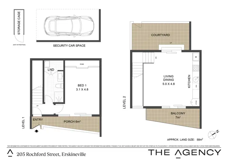 Floorplan of Homely townhouse listing, 205 Rochford Street, Erskineville NSW 2043