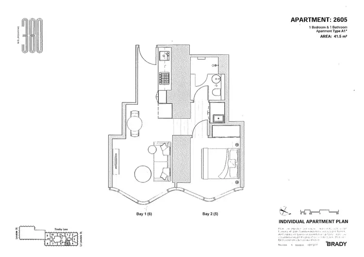 Floorplan of Homely apartment listing, 2605/371 Little Lonsdale Street, Melbourne VIC 3000