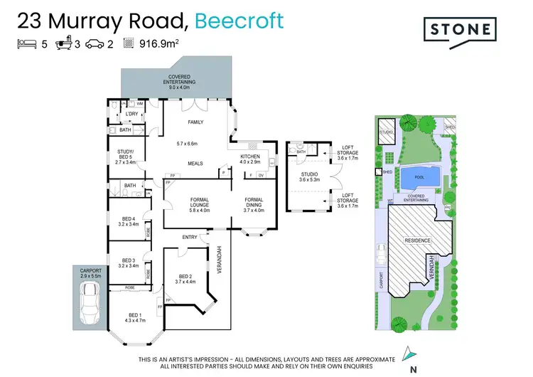 Floorplan of Homely house listing, 23 Murray Road, Beecroft NSW 2119