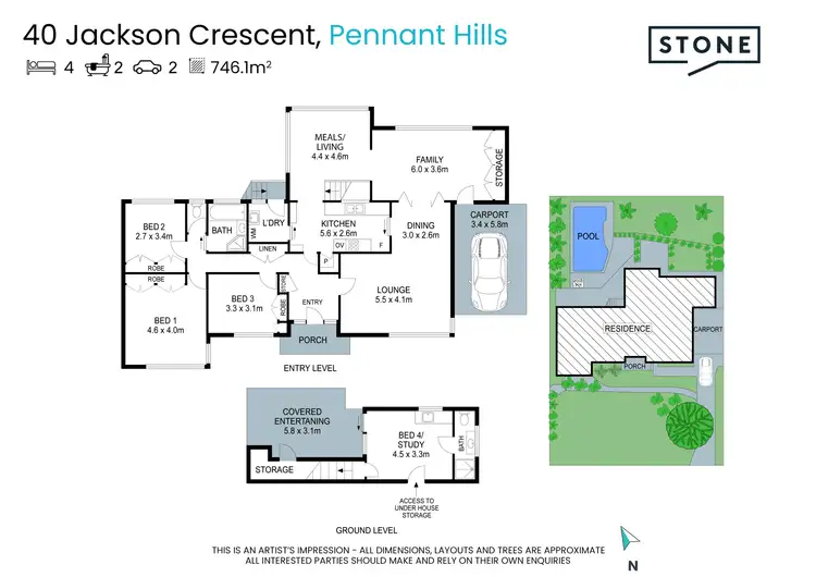 Floorplan of Homely house listing, 40 Jackson Crescent, Pennant Hills NSW 2120