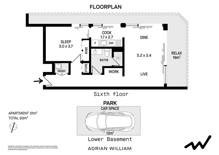 Floorplan of Homely apartment listing, 601/84-108 Anzac Parade, Kensington NSW 2033