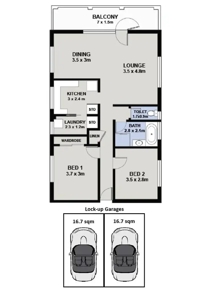 Floorplan of Homely unit listing, 12/9 Abbotsford Parade, Abbotsford NSW 2046