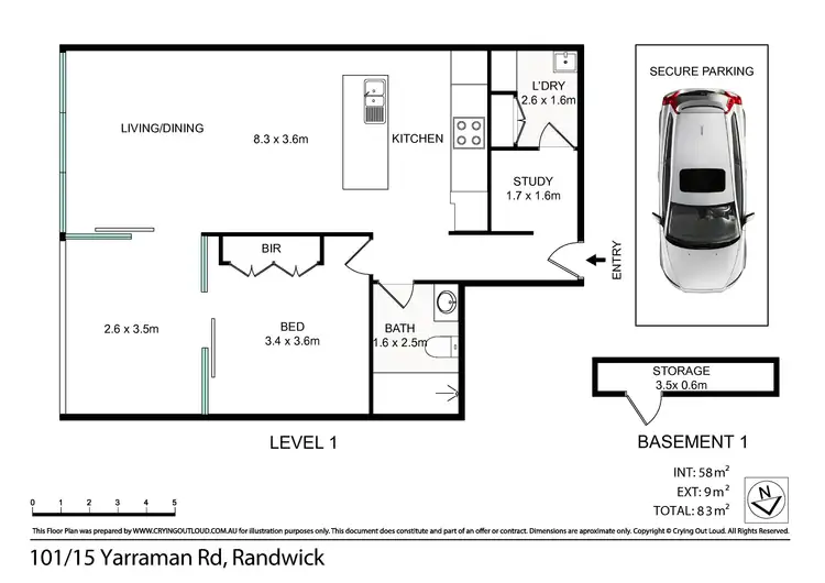 Floorplan of Homely apartment listing, 101/15 Yarraman Avenue, Randwick NSW 2031