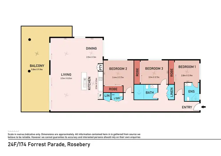 Floorplan of Homely apartment listing, 24F/170-174 Forrest Parade Parade, Rosebery NT 832