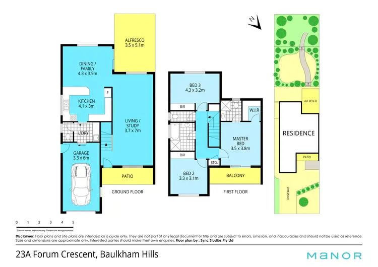 Floorplan of Homely semi-detached listing, 23A Forum Crescent, Baulkham Hills NSW 2153