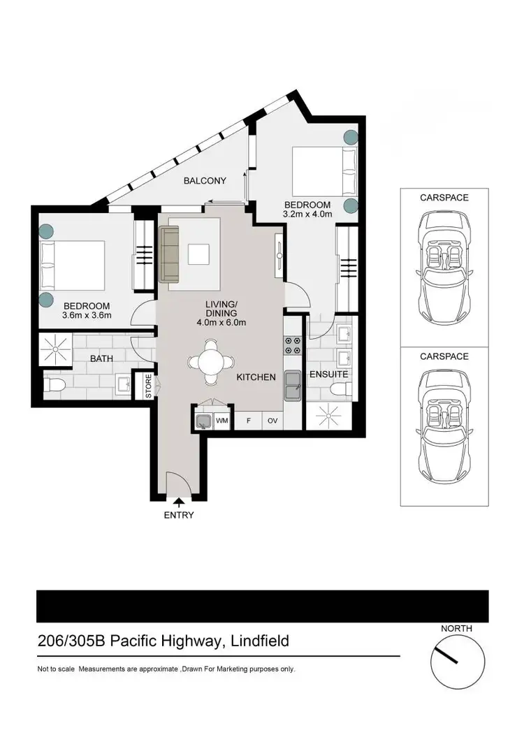 Floorplan of Homely apartment listing, 206/305B Pacific Highway, Lindfield NSW 2070