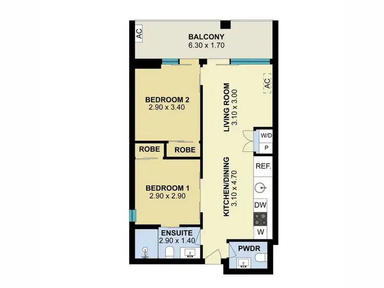 Floorplan of Homely apartment listing, 1212/50 Claremont Street, South Yarra VIC 3141