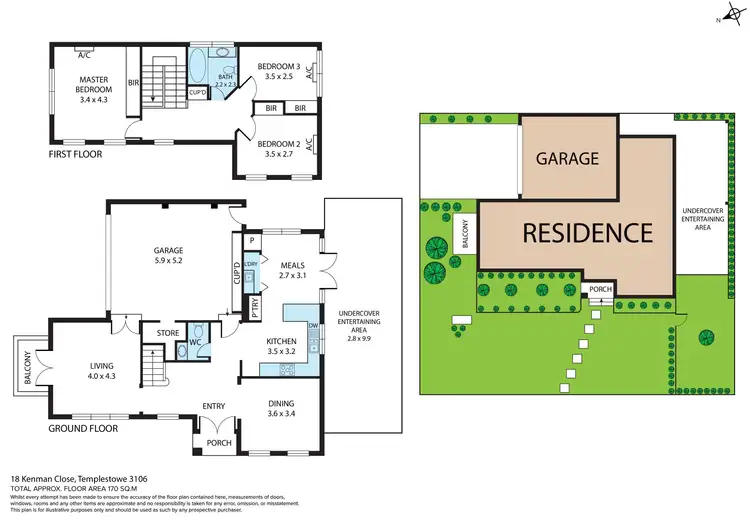 Floorplan of Homely house listing, 18 Kenman Close, Templestowe VIC 3106