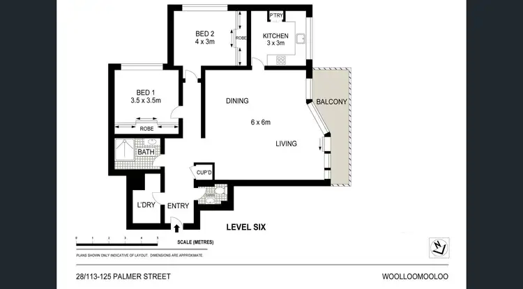 Floorplan of Homely apartment listing, 28/113-125 Palmer Street, Woolloomooloo NSW 2011