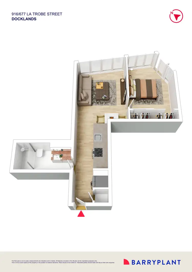 Floorplan of Homely apartment listing, 916/677 La Trobe Street, Docklands VIC 3008