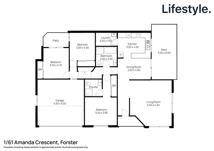 Floorplan of Homely villa listing, 1/61 Amanda Crescent, Forster NSW 2428