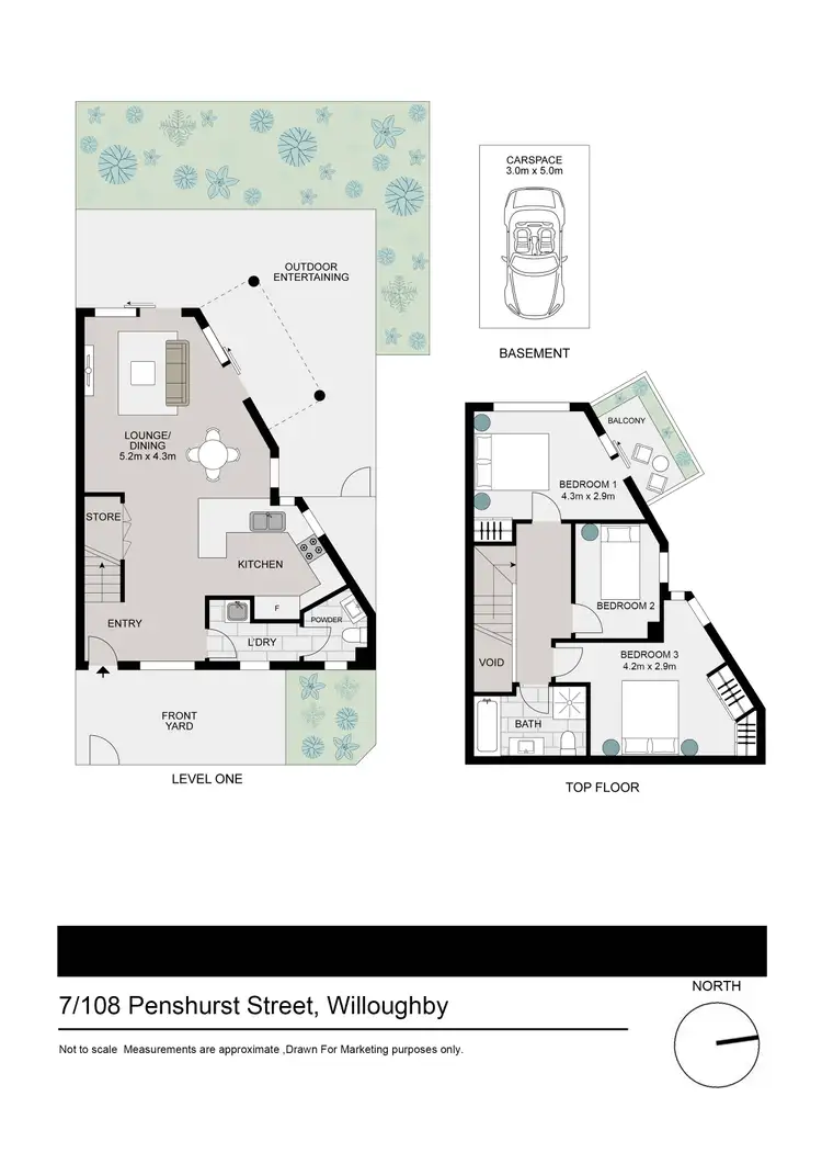 Floorplan of Homely townhouse listing, 7/108 Penshurst Street, Willoughby NSW 2068