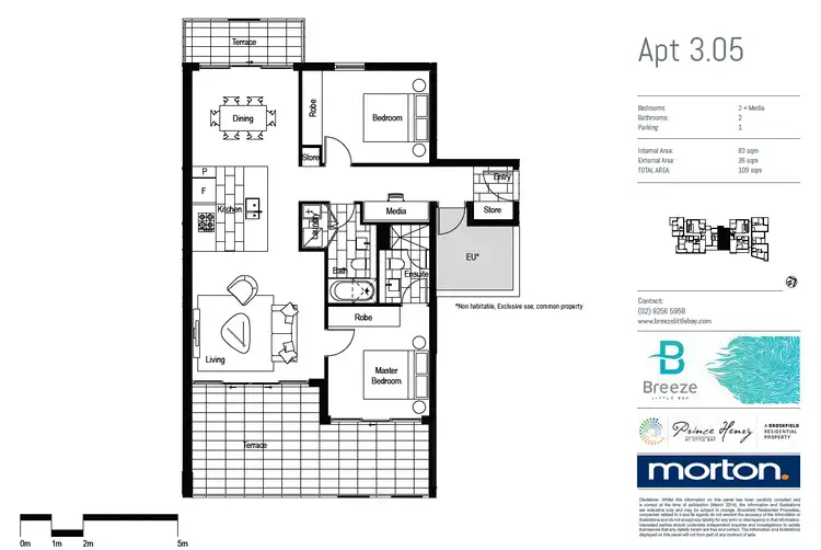 Floorplan of Homely apartment listing, 305/33 Harvey Street, Little Bay NSW 2036