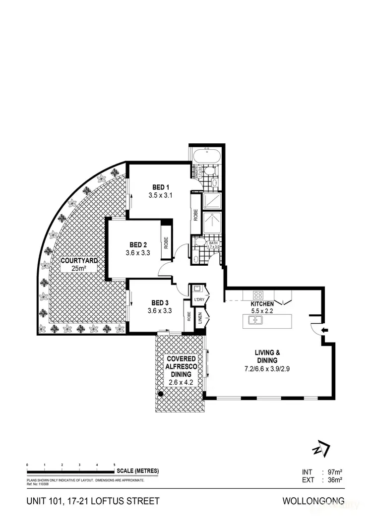 Floorplan of Homely apartment listing, 101/17-21 Loftus Street, Wollongong NSW 2500