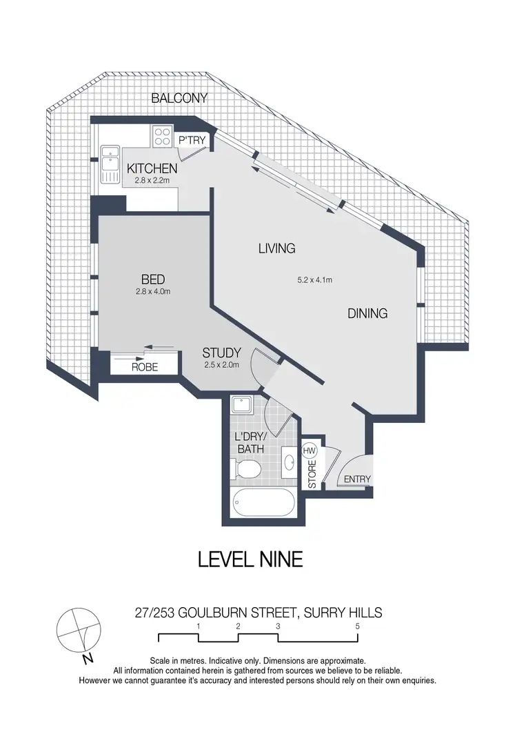 Floorplan of Homely apartment listing, 27/253 Goulburn Street, Surry Hills NSW 2010