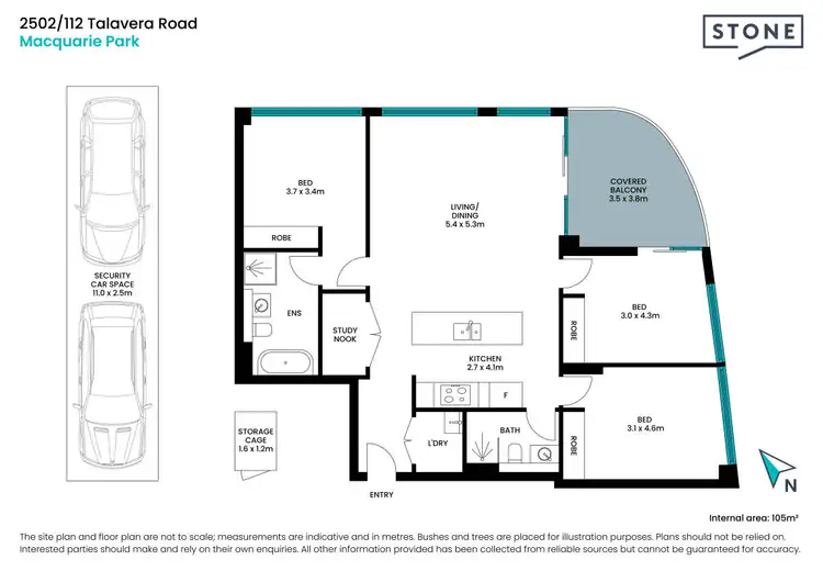 Floorplan of Homely apartment listing, 2502/112 Talavera Road, Macquarie Park NSW 2113