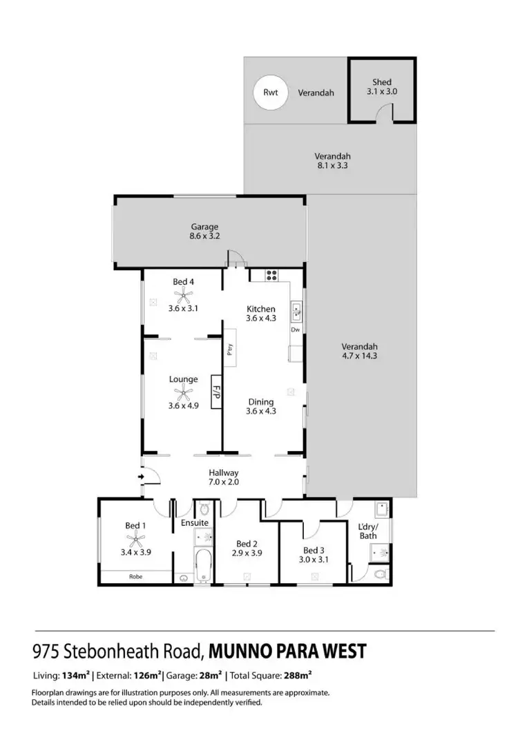 Floorplan of Homely house listing, 975 Stebonheath Road, Munno Para West SA 5115