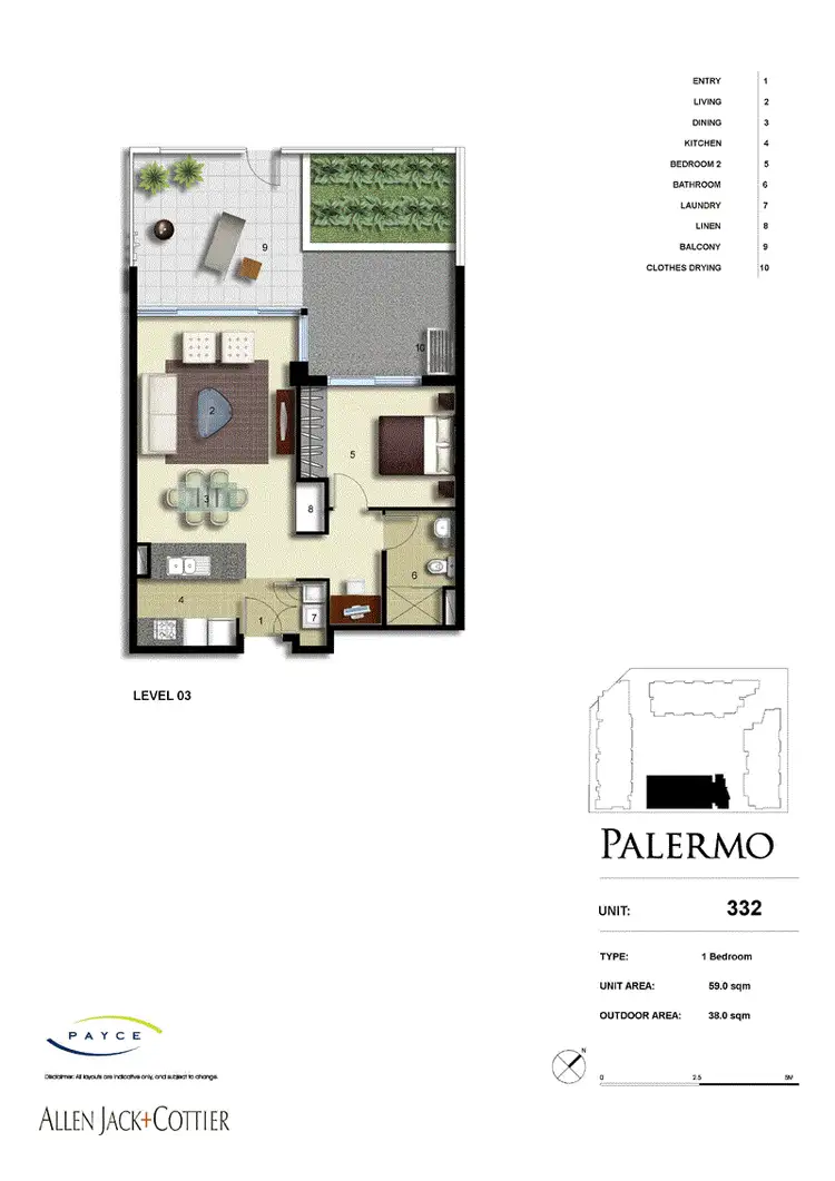 Floorplan of Homely apartment listing, 332/23 Savona Drive, Wentworth Point NSW 2127