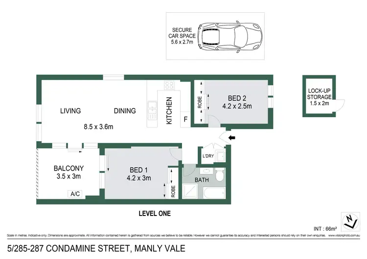 Floorplan of Homely unit listing, 5/285 Condamine Street, Manly Vale NSW 2093