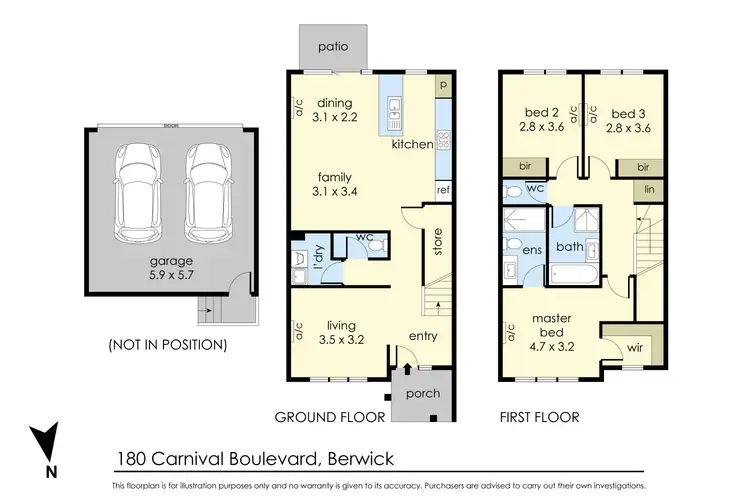 Floorplan of Homely house listing, 180 Carnival Boulevard, Berwick VIC 3806
