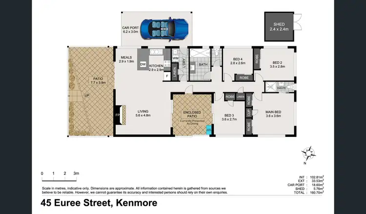 Floorplan of Homely house listing, 45 Euree Street, Kenmore QLD 4069