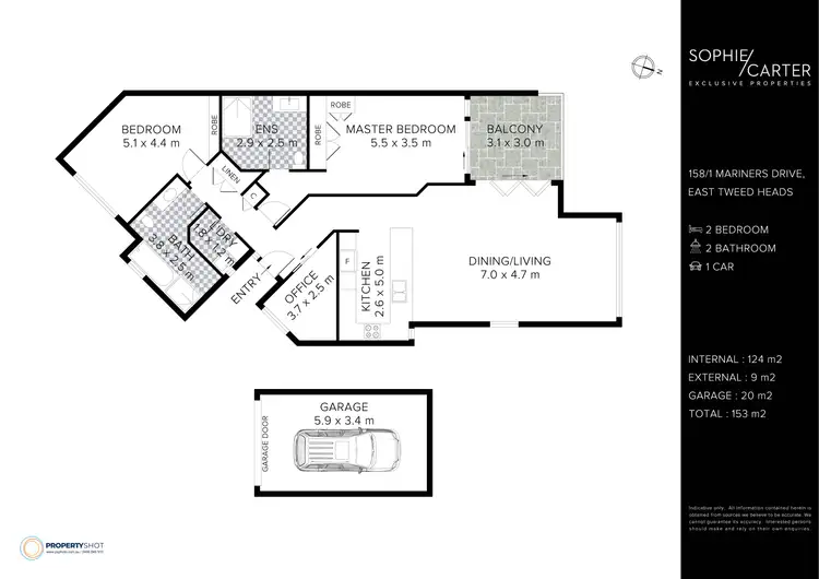 Floorplan of Homely unit listing, 158/1 Mariners Drive East, Tweed Heads NSW 2485