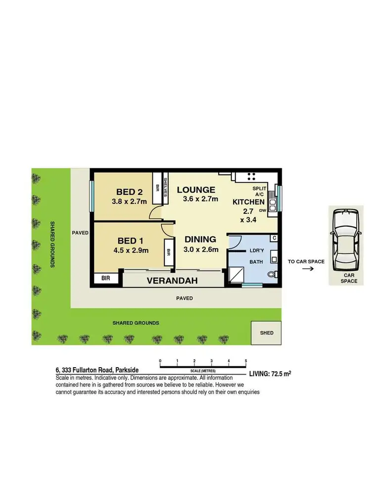 Floorplan of Homely unit listing, 6/333 Fullarton Road, Parkside SA 5063