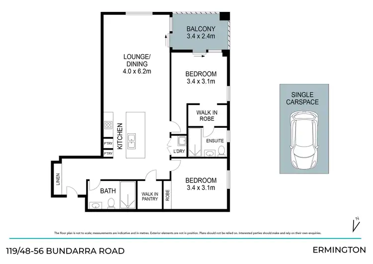 Floorplan of Homely apartment listing, 119/48-56 Bundarra Street, Ermington NSW 2115