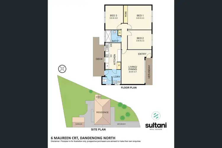 Floorplan of Homely house listing, 6 Maureen Court, Dandenong North VIC 3175