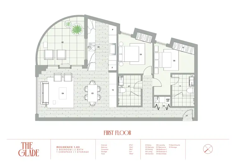 Floorplan of Homely apartment listing, 202/10 Monash Road, Gladesville NSW 2111