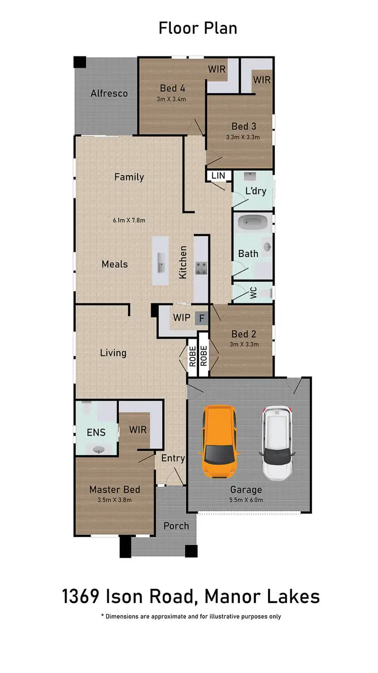 Floorplan of Homely house listing, 1369 Ison Road, Manor Lakes VIC 3024
