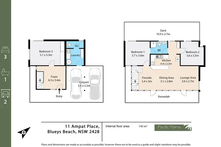 Floorplan of Homely house listing, 11 Ampat Place, Blueys Beach NSW 2428