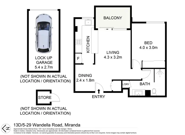 Floorplan of Homely apartment listing, 13D/5-29 Wandella Road, Miranda NSW 2228