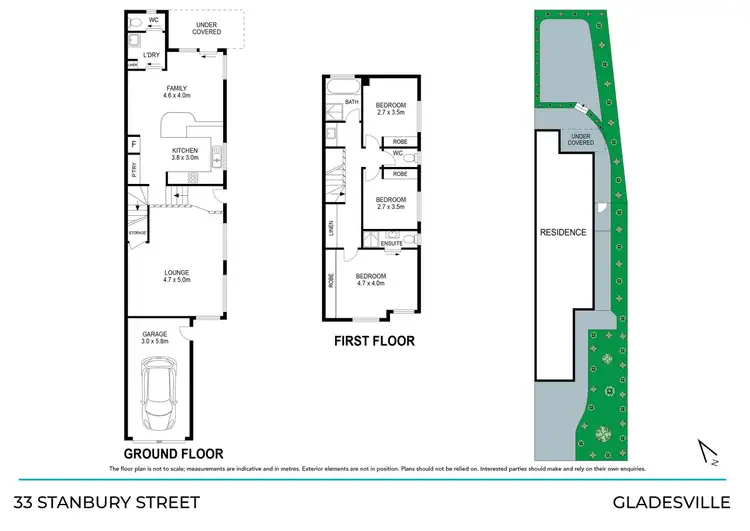 Floorplan of Homely semi-detached listing, 33 Stanbury Street, Gladesville NSW 2111
