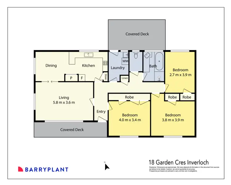 Floorplan of Homely house listing, 18 Garden Crescent, Inverloch VIC 3996