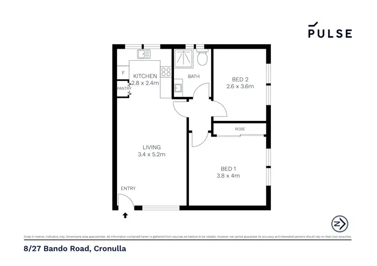 Floorplan of Homely apartment listing, 8/27 Bando Road, Cronulla NSW 2230
