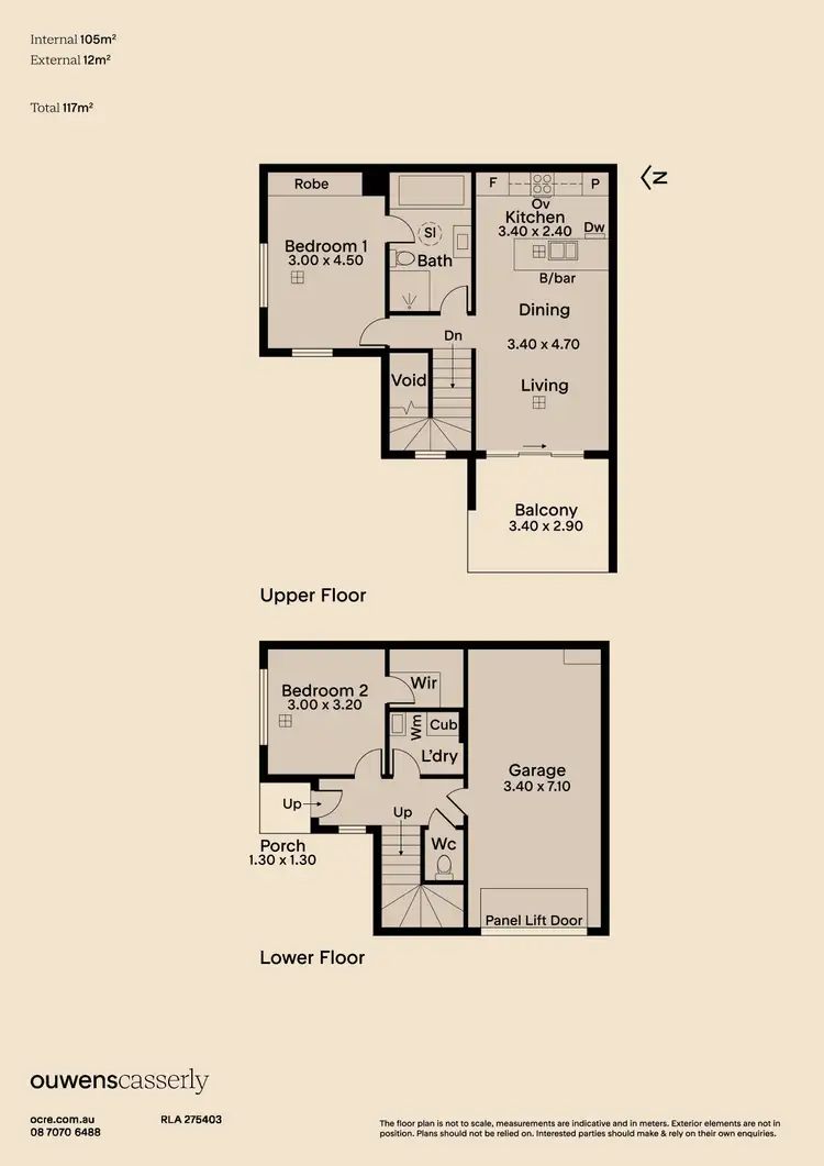 Floorplan of Homely townhouse listing, 1 Steeplechase Avenue, St Clair SA 5011