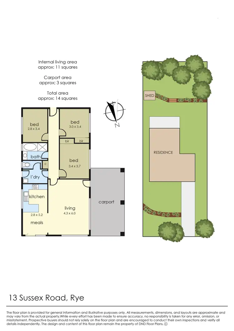 Floorplan of Homely house listing, 13 Sussex Road, Rye VIC 3941