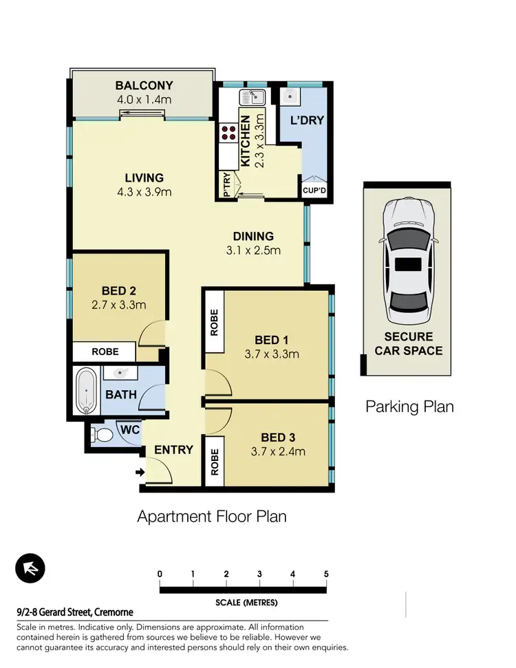 Floorplan of Homely apartment listing, 9/2-8 Gerard Street, Cremorne NSW 2090
