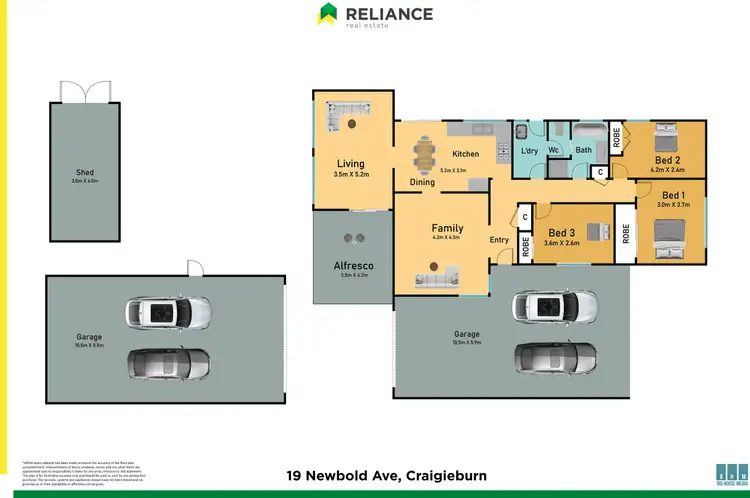 Floorplan of Homely house listing, 19 Newbold Avenue, Craigieburn VIC 3064