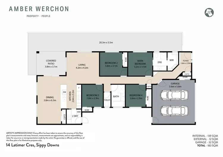 Floorplan of Homely house listing, 14 Latimer Crescent, Sippy Downs QLD 4556