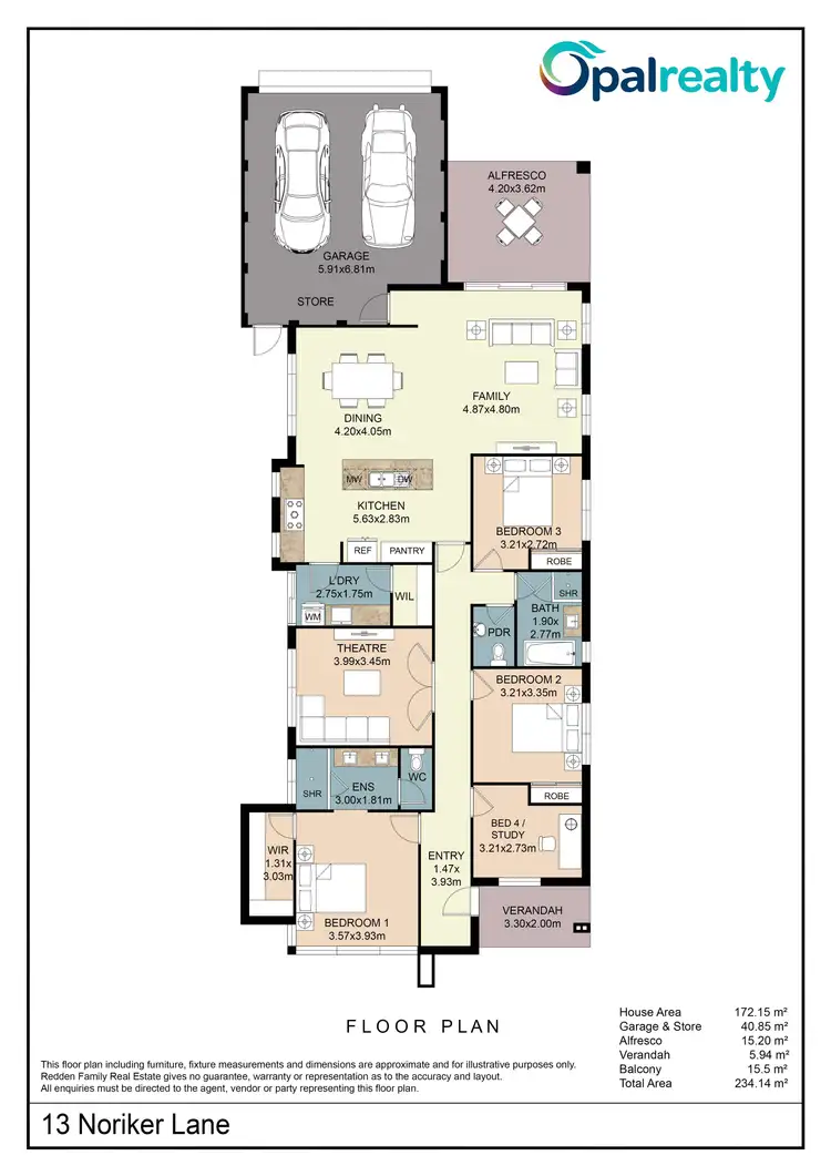 Floorplan of Homely house listing, 13 Noriker Link, Baldivis WA 6171