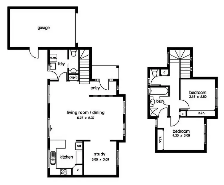 Floorplan of Homely townhouse listing, 2/8 Rayner Street, Altona VIC 3018