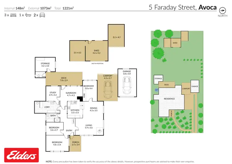 Floorplan of Homely house listing, 5 Faraday Street, Avoca VIC 3467