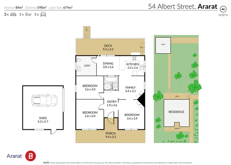 Floorplan of Homely house listing, 54 Albert Street, Ararat VIC 3377