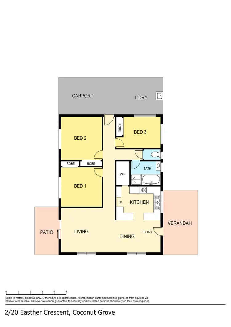 Floorplan of Homely semi-detached listing, 2/20 Easther Crescent, Coconut Grove NT 810