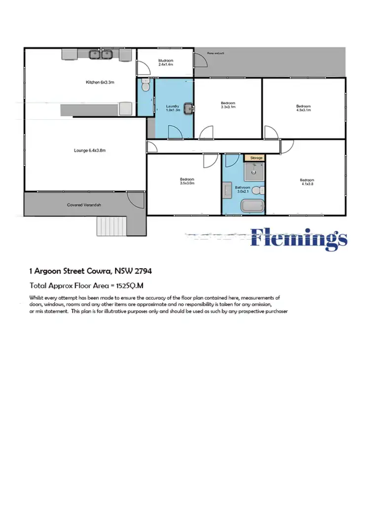 Floorplan of Homely house listing, 1 Argoon Street, Cowra NSW 2794