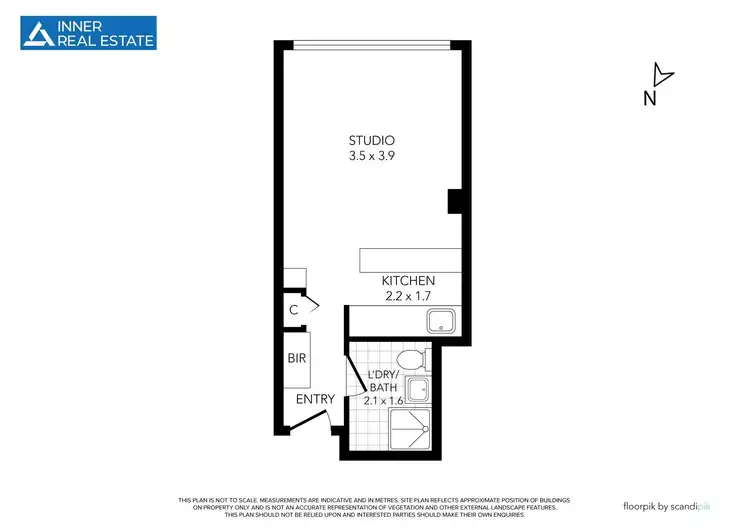 Floorplan of Homely studio listing, 45/287 Exhibition Street, Melbourne VIC 3000