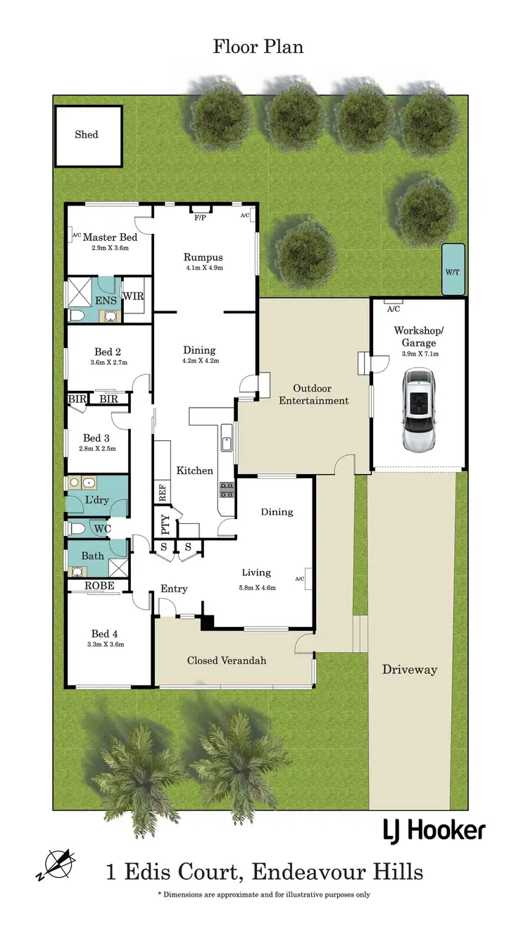 Floorplan of Homely house listing, 1 Edis Court, Endeavour Hills VIC 3802