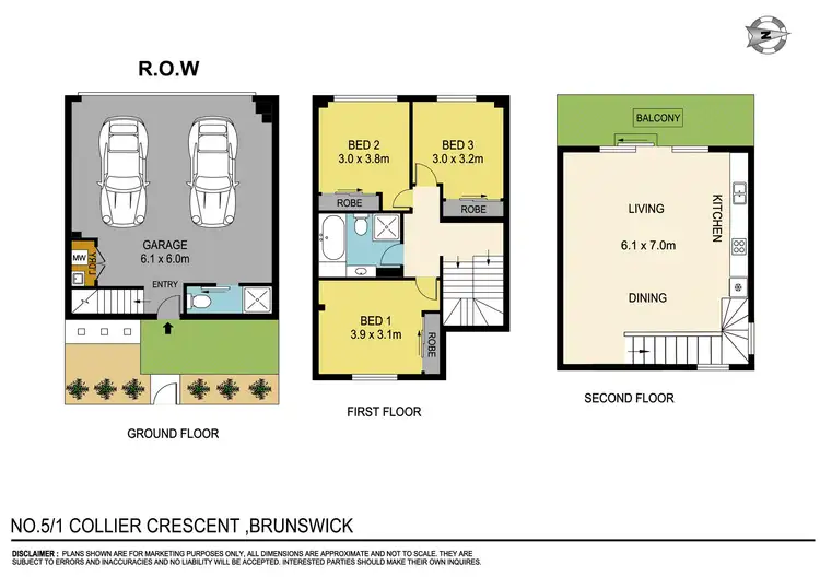 Floorplan of Homely townhouse listing, 4/1 Collier Street, Brunswick VIC 3056